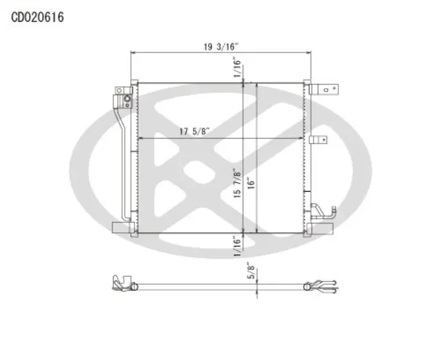 CD020616 - : Koyorad A/C Condenser for Koyo Image