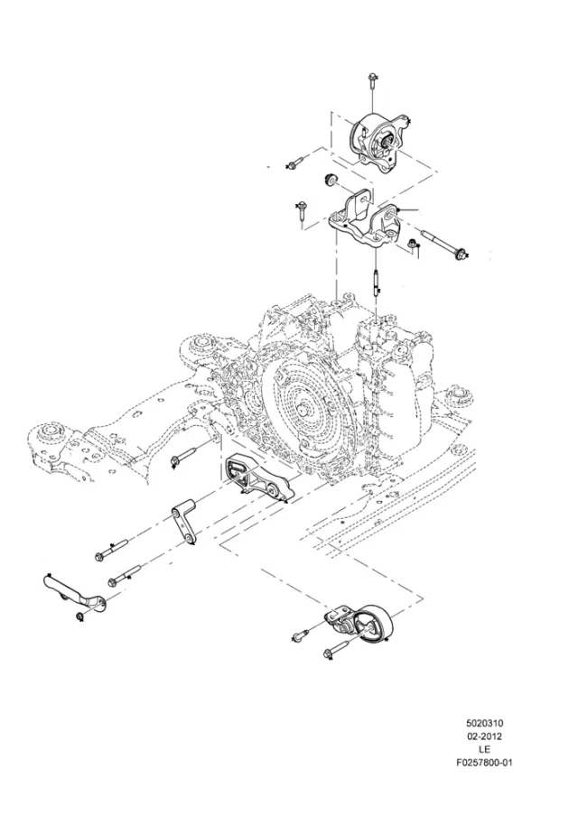 W715378S439 - Engine: Mount Bracket Mount Bolt for Ford Image