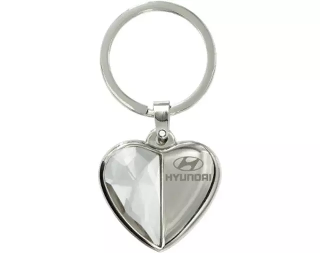 40220710 - Merchandise: Half Crystal/Half Metal Heart Shaped Keychain for Hyundai Image