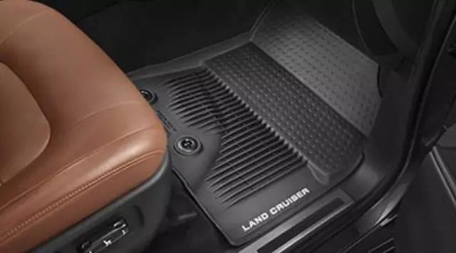 2017-2021 Land Cruiser Front Rear All Weather Floor Mats w/3rd Row Black Land Cruiser - Toyota (PT2066016002)