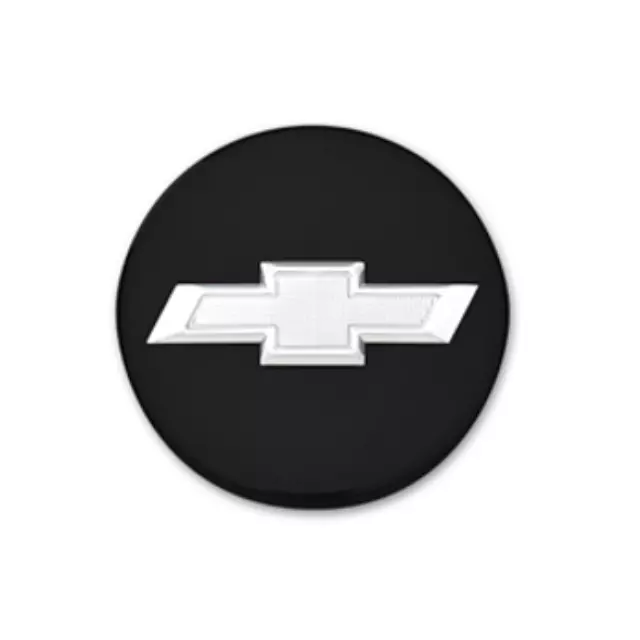 19332925 - : Center Cap - Black With Silver Bow-Tie Logo for Chevrolet: Blazer, Camaro, Colorado, Traverse Image
