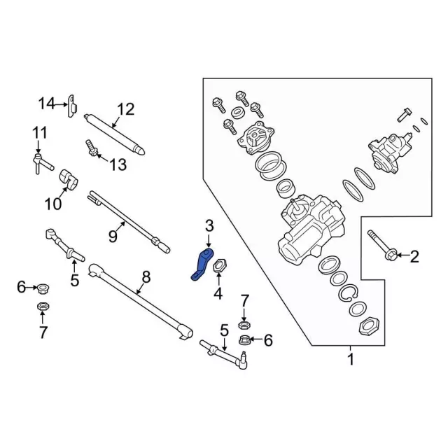 PC3Z3590A - : Pitman Arm for Ford: F-250 Super Duty, F-350 Super Duty, F-450 Super Duty, F-550 Super Duty Image