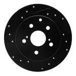 63376134L - : DFC Brake Rotor - Drilled and Slotted - Black for DYNAMIC FRICTION Image