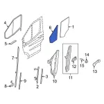BK3Z6121413C - Body: Fixed Glass for Ford: E-Transit, Transit-150, Transit-250, Transit-350, Transit-350 HD Image