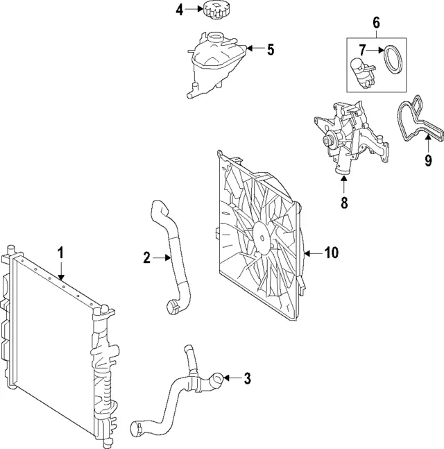 6422001001 - Cooling System: Water Pump for Mercedes-Benz Image