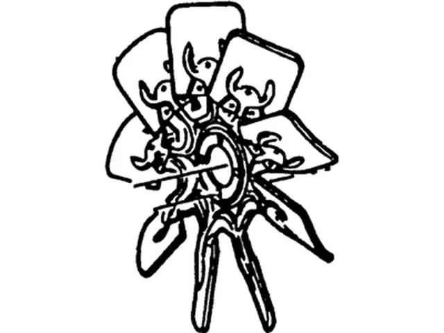 F4TZ8600C - Cooling System: Fan Blade for Ford: E-350 Club Wagon, E-350 Econoline, E-350 Econoline Club Wagon, E-350 Super Duty, E-450 Super Duty, F-250, F-250 HD, F-350, F-Super Duty Image