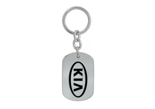 UM090AY717 - Merchandise: Key Chain, Dog Tag Style for Kia: Amanti, Borrego, Cadenza, Carnival, Forte, Forte Koup, Forte5, K5, K900, Niro, Niro EV, Optima, Rio, Rio5, Rondo, Sedona, Seltos, Sorento, Soul, Soul EV, Spectra, Spectra5, Sportage, Stinger, Telluride Image