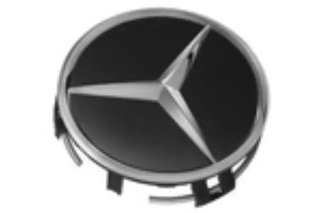 66470200 - : Hub Cap - Raised Star - Black for Mercedes-Benz: B Electric Drive, B250e, C250, C300, C350, C63 AMG, CLA250, CLA45 AMG, CLS400, CLS550, CLS63 AMG S, E250, E350, E400, E550, E63 AMG, E63 AMG S, GL350, GL450, GL550, GL63 AMG, GLA250, GLA45 AMG, GLC300, GLC350e, GLC43 AMG, GLC63 AMG, GLC63 AMG S, GLE300d, GLE350, GLE400, GLE43 AMG, GLE450 AMG, GLE550e, GLE63 AMG, GLE63 AMG S, GLK250, GLK350, GLS350d, GLS450, GLS550, GLS63 AMG, ML350, ML550, ML63 AMG, SL400, SL450, SL550, SL63 AMG, SL65 AMG, SLC300, SLC43 AMG, Sprinter 2500 Image