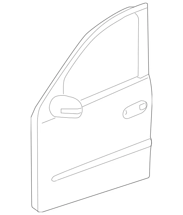 164720090564 - Front Doors: Door, Body-In-White for Mercedes-Benz: GL320, GL550, ML320, ML500, ML550, ML63 AMG Image