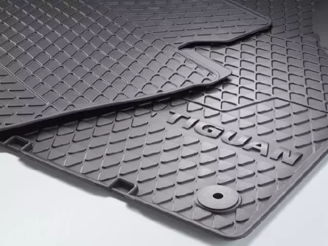 5N106150282V - Interior: Front Floor Mats - Euro With Tiguan Logo for Volkswagen: Tiguan Image