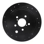 63313023L - : DFC Brake Rotor - Drilled and Slotted - Black for DYNAMIC FRICTION Image