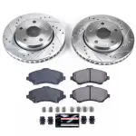 K3097 - : Z23 Daily Driver Carbon-Fiber Ceramic Brake Pad and Drilled &amp; Slotted Rotor Kit for PowerStop Image