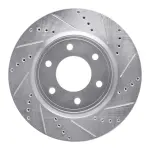 63168016R - : DFC Brake Rotor - Drilled and Slotted - Silver for DYNAMIC FRICTION Image