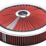 43660 - : Pro-Flo Chrome Round 14" Air Cleaner - 3" Pro-Flo Element (Red) for Edelbrock Image