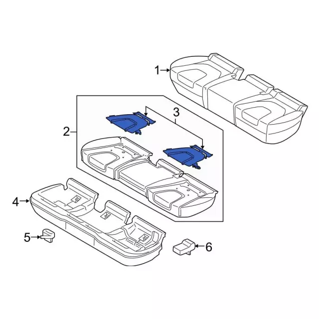 FT4Z14D696T - Body: Seat Cushion Heater for Ford: Edge Image