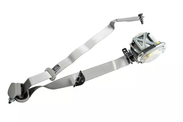 Light Gray Passenger Seat Belt with Retractor and Pre-Tensioner - GM (19211086)