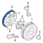 F2DZ2212B - Brakes: Backing Plate for Ford: Taurus | Mercury: Sable Image