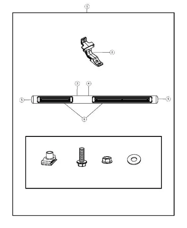 68064449AA - Mopar Accessories - Component Parts: Bracket for Mopar Image