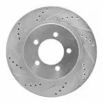 63154179L - : DFC Brake Rotor - Drilled and Slotted - Silver for DYNAMIC FRICTION Image