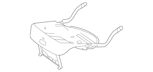 1679301402 - Folding Seat/Center Seat: Seat Cushion Frame for Mercedes-Benz: GLS450, GLS580, GLS63 AMG, Maybach GLS600 Image image