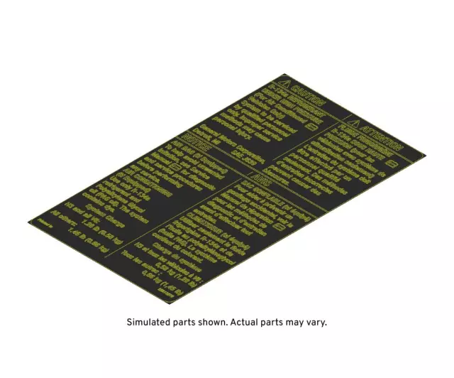 25813279 - : Air Conditioning Refrigerant Warning Label for GM Image