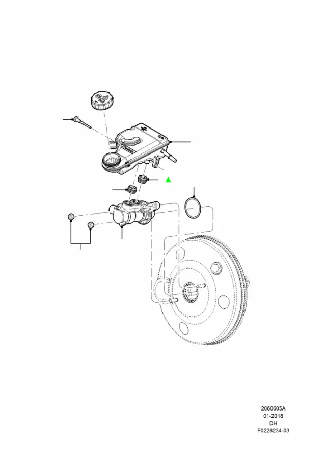 EV6Z2140A - Body: Master Cylinder for Ford Image