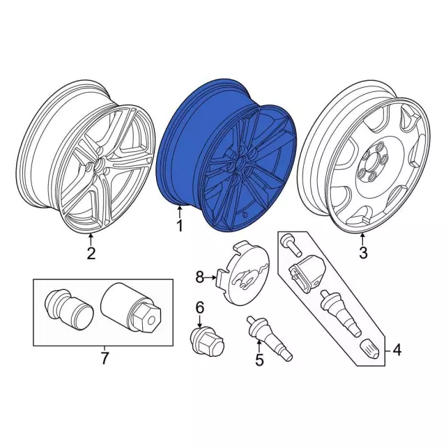 PR3Z1007B - : Wheel, Alloy for Ford: Mustang Image