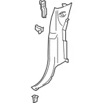 FL3Z18278D13AA - Body: Rear Pillar Trim for Ford: F-150, F-250 Super Duty, F-350 Super Duty Image