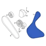 LX6Z8620B - : Serpentine Belt for Ford: Bronco Sport, Escape, Maverick | Lincoln: Corsair Image