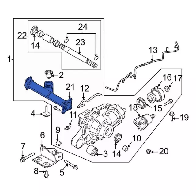 MB3Z4010AV - : Axle Housing for Ford: Bronco Image