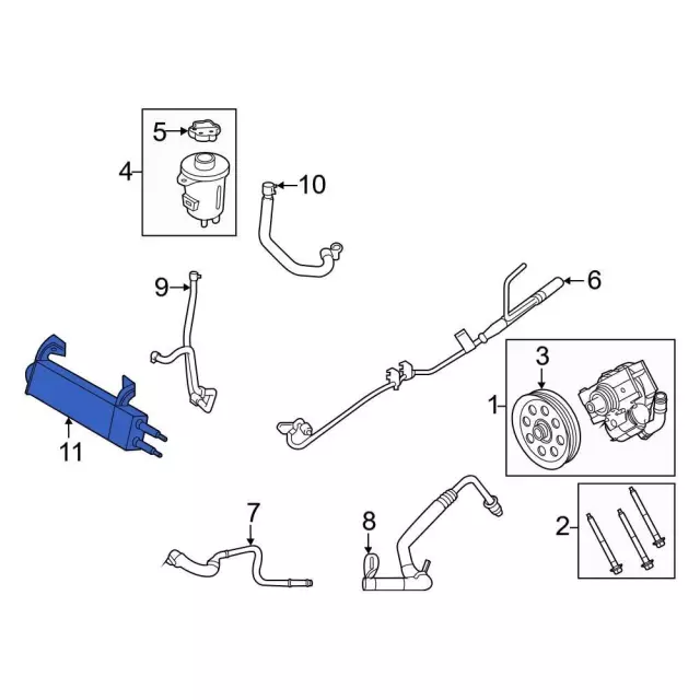 PC3Z3D746D - Cooling System: Power Steering Cooler for Ford: F-250 Super Duty, F-350 Super Duty, F-450 Super Duty, F-550 Super Duty Image