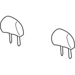 5L8Z78611A08DAD - Body: Headrest for Ford: Escape Image