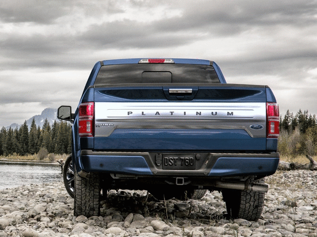 VHC3Z9942528A - : Tailgate Lettering - Platinum for Ford: F-150, F-250 Super Duty, F-350 Super Duty, F-450 Super Duty, F-550 Super Duty Image