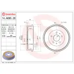 14A69520 - : Brembo Essential Brake Drum for Brembo Image