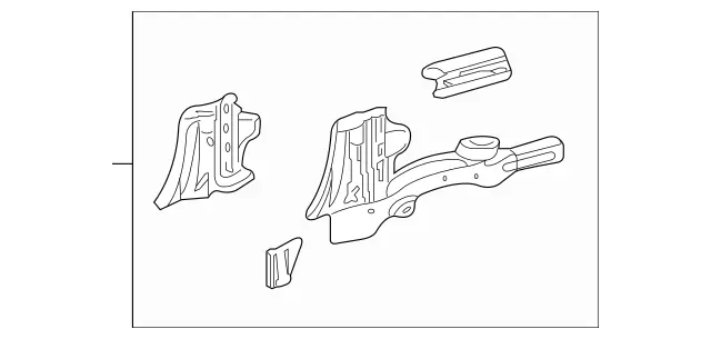 2306102010 - Substructure: Longitudinal Member for Mercedes-Benz: SL500, SL55 AMG, SL550, SL600, SL63 AMG, SL65 AMG Image image