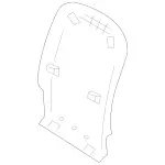 91076129051 - Body: Seat Back Panel for Mercedes-Benz: Sprinter 1500, Sprinter 2500, Sprinter 3500, Sprinter 3500XD, Sprinter 4500 Image