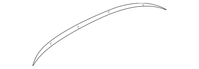 20868003718H52 - Body: Upper Molding for Mercedes-Benz Image