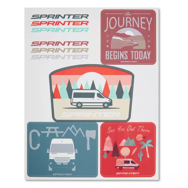 152146900 - : Mer Vans Sprinter 6-Sticker Sheet Multi for Mercedes-Benz Image