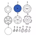 F85Z1130MA - Suspension: Wheel Cap for Ford: F-150, F-250 Image