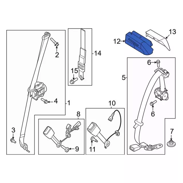 Plug Seat Belt Anchorage Hol - Ford (FL3Z-15601B32-AU)