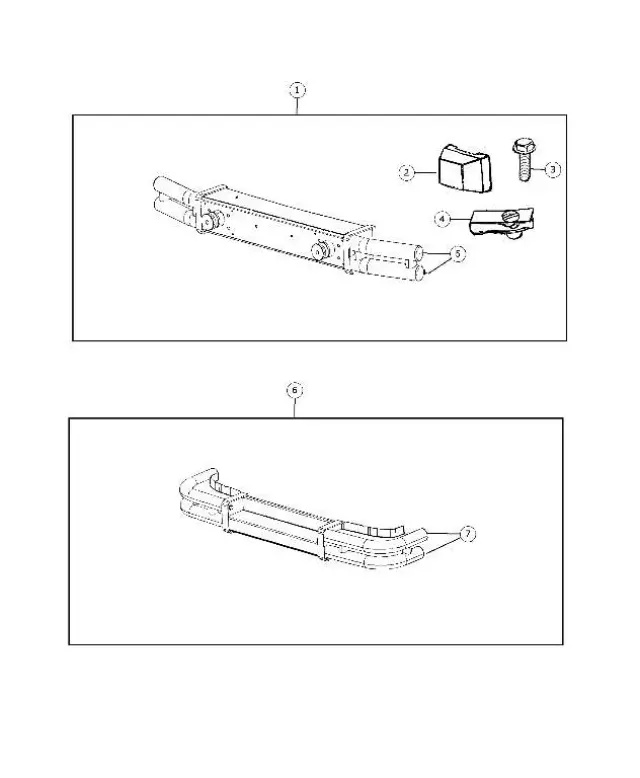 TUBULAR-FRONT - BUMPER  82209743AF - Mopar (82209743AF)