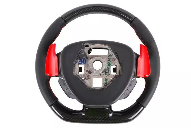 84452662 - : Jet Black Steering Wheel with Torch Red Stitching for GM Image