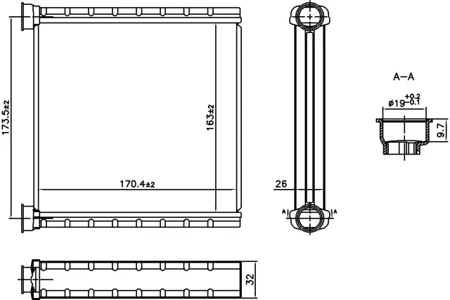707278 - Air Conditioning &amp; Heat: Nissens HVAC Heater Core for NISSENS Image