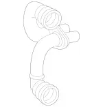 1665003475 - Radiator: Coolant Hose for Mercedes-Benz: GL450, GL550, GL63 AMG, GLE400, GLE43 AMG, GLE450 AMG, GLE550e, GLE63 AMG, GLS450, GLS550, ML400, ML550, ML63 AMG Image