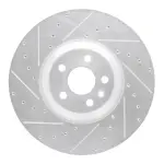63111033L - : DFC Brake Rotor - Drilled and Slotted - Silver for DYNAMIC FRICTION Image