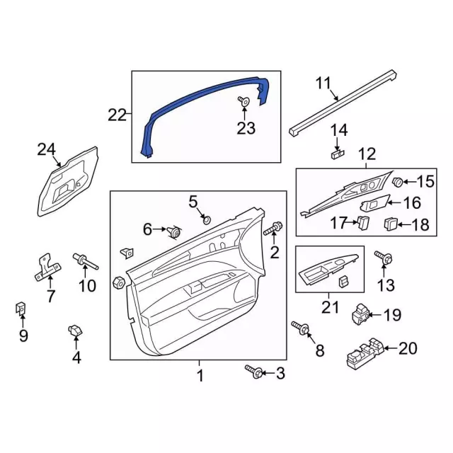 KS7Z5400014AA - Body: Window Molding for Ford: Fusion, Police Responder Hybrid, SSV Plug-In Hybrid Image