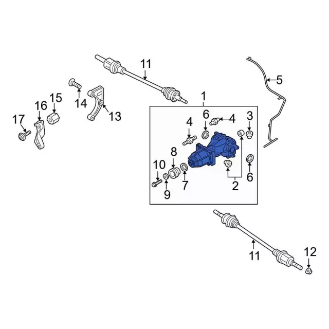 PU7Z4000A - Universals &amp; Rear Axle: Carrier for Ford: Edge, Fusion | Lincoln: MKX, MKZ Image