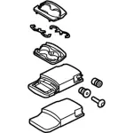 CV6Z5867112CB - Body: Armrest Assembly for Ford Image