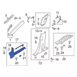 LB5Z7813209CB - : Front Sill Plate - Driver's Side (LH) for Ford: Explorer Image