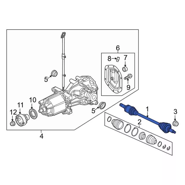 BB5Z4K138C - Driveline &amp; Axles: Cv Axle Assembly for Ford: Explorer, Police Interceptor Utility Image